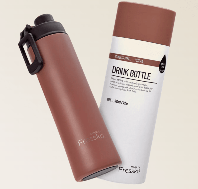 Drink Bottle Stainless Steel MOVE - TUSCAN 660ml - 22oz | Made By Fressko | Travel Mugs &amp; Drink Bottles | Thirty 16 Williamstown