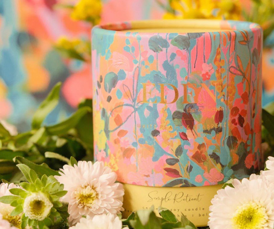 EDEN Medium Candle - White Peach & Seabreeze | Simple Retreat | Home Fragrances | Thirty 16 Williamstown