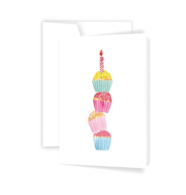 Greeting Card - Cupcake Tower