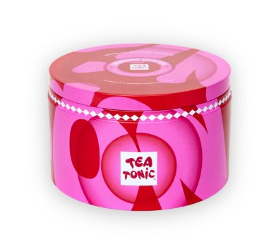 Energising Selection Round Tin - 40 Energising Gourmet Teas + Mini Tin of Red Sugar Hearts | Tea Tonic | Tea &amp; Accessories | Thirty 16 Williamstown