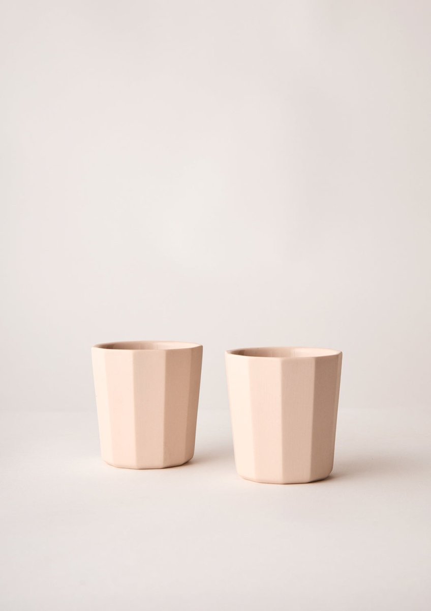 Facet Latte Cups Set of 2 - Rose | Angus & Celeste | Mugs & Cups | Thirty 16 Williamstown
