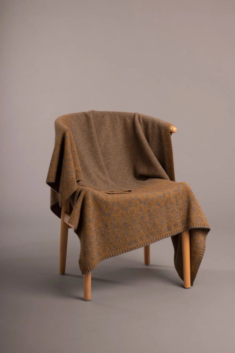 Fair Isle Blanket - Bark/Honeycomb | McDonald Textiles | Throws & Rugs | Thirty 16 Williamstown