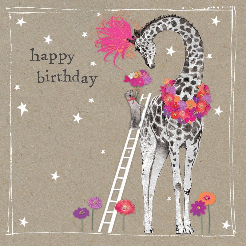 Female Birthday - Giraffe Ladder | Hammond Gower | Greeting Cards | Thirty 16 Williamstown