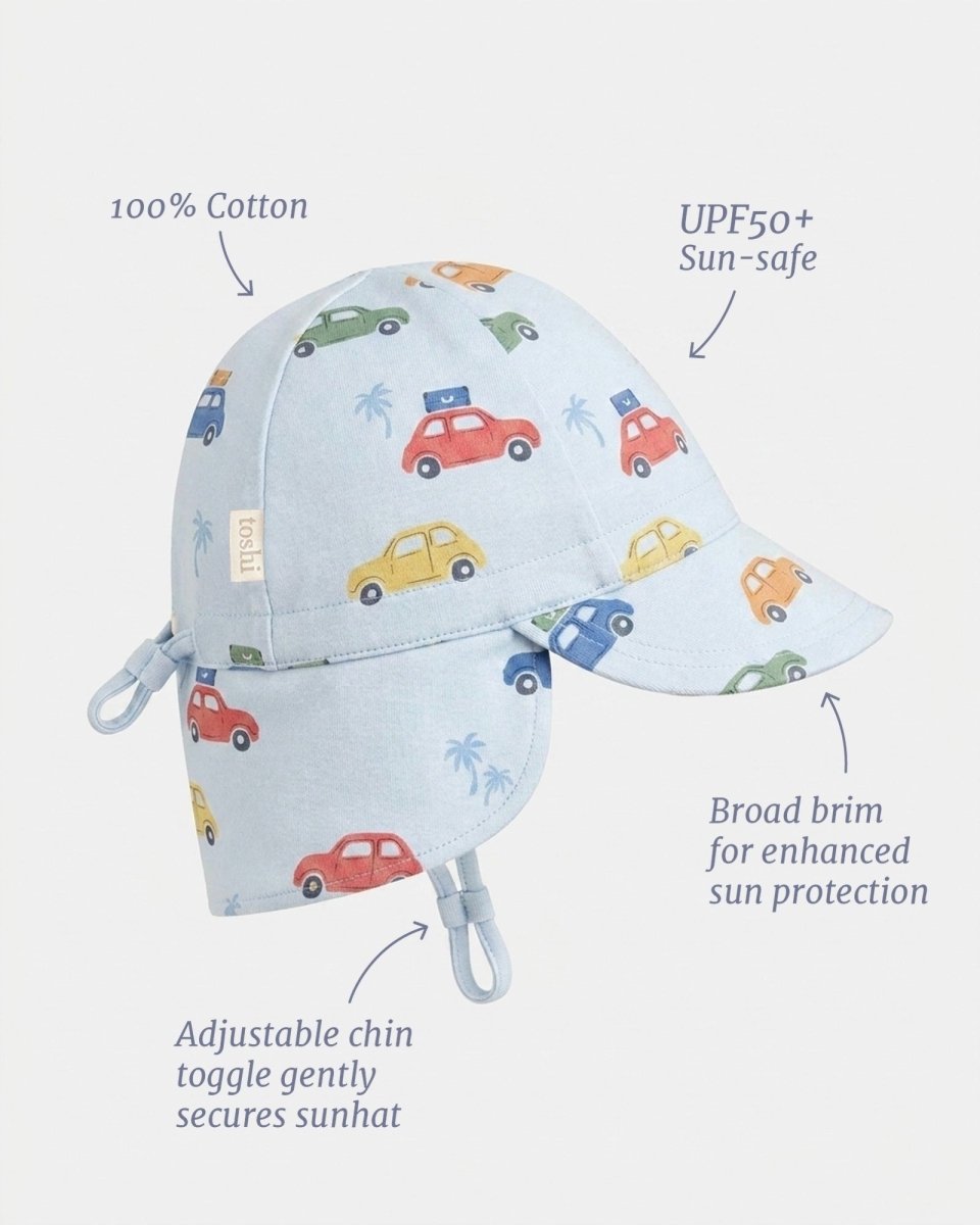 Flap Cap Arcadia Big Mini | Toshi | Baby & Toddler Sunhats | Thirty 16 Williamstown