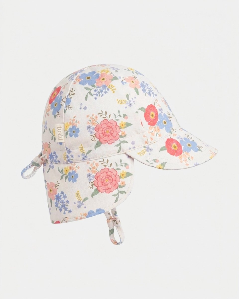 Flap Cap Arcadia Field Flowers | Toshi | Baby & Toddler Sunhats | Thirty 16 Williamstown