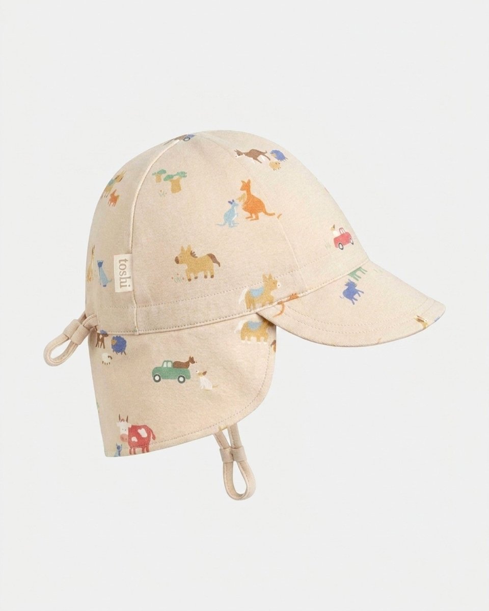 Flap Cap Arcadia Station Hands | Toshi | Baby &amp; Toddler Sunhats | Thirty 16 Williamstown
