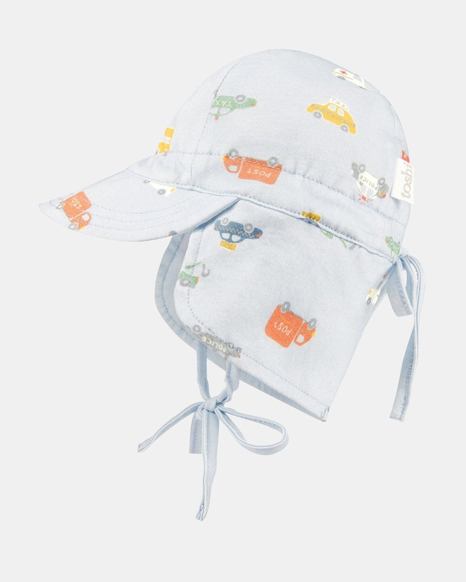 Flap Cap Bambini - Working Wheels | Toshi | Baby & Toddler Hats & Beanies | Thirty 16 Williamstown