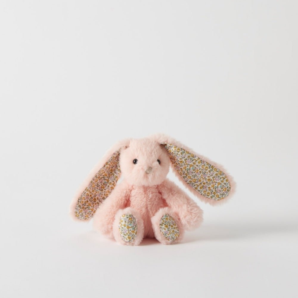 Floral Bunny Rattle Small - Peach | Jiggle &amp; Giggle | Comforters, Teethers &amp; Rattles | Thirty 16 Williamstown