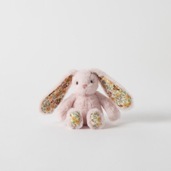 Floral Bunny Rattle Small - Pink | Jiggle &amp; Giggle | Comforters, Teethers &amp; Rattles | Thirty 16 Williamstown