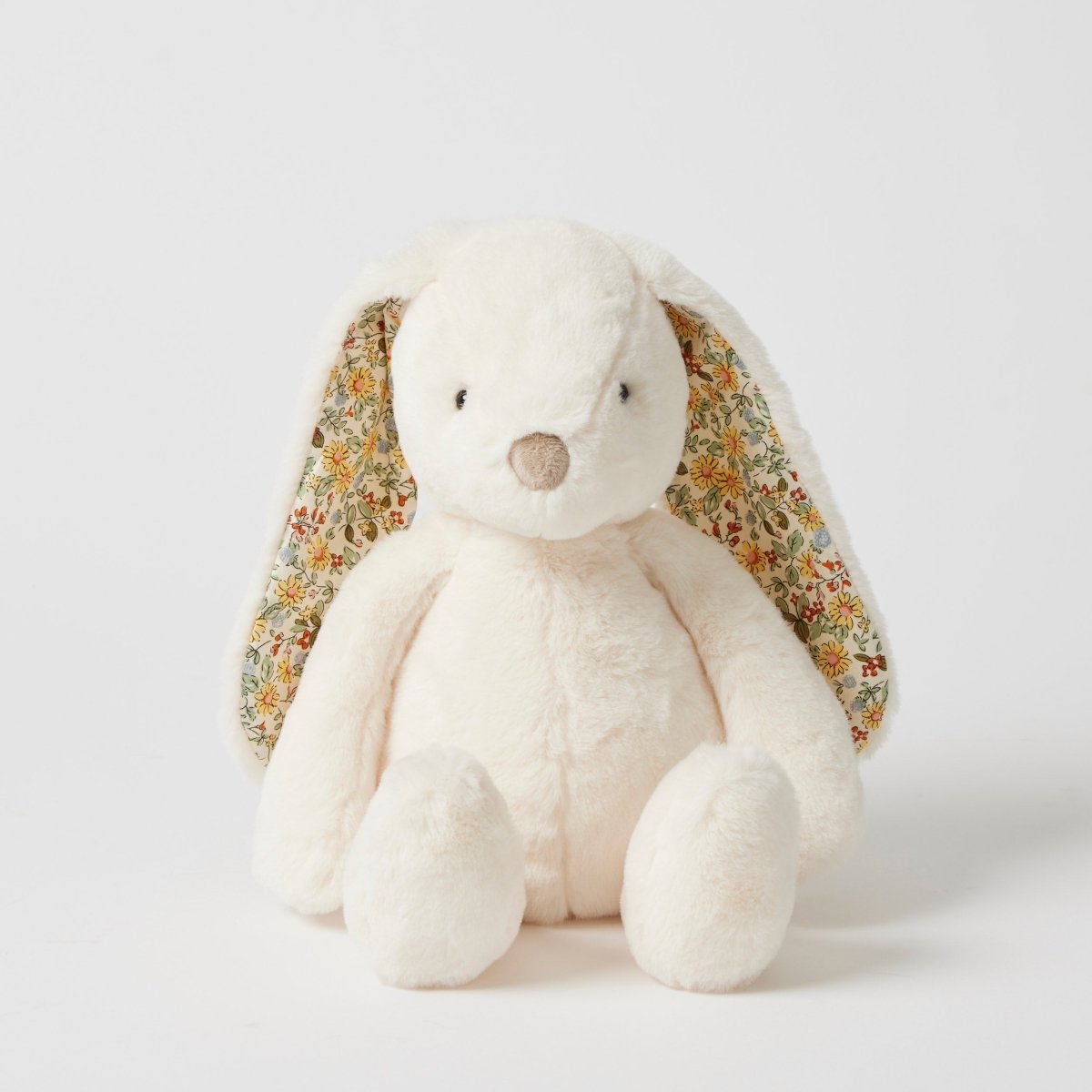 Floral Medium Bunny Plush Toy - White | Jiggle & Giggle | Toys | Thirty 16 Williamstown