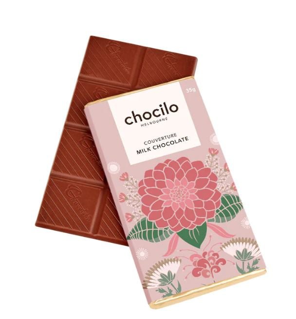 "Floral Pattern" Milk Chocolate Block - 35g | Chocilo | Confectionery | Thirty 16 Williamstown