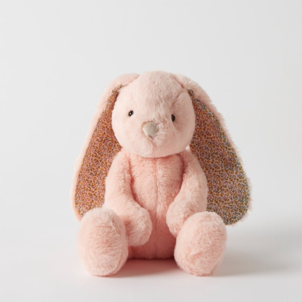 Floral Peach Bunny Plush Toy | Jiggle &amp; Giggle | Toys | Thirty 16 Williamstown