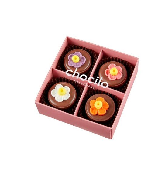 Flower Pot Praline Milk Chocolates Gift Box 4 Pack - 50g | Chocilo | Confectionery | Thirty 16 Williamstown