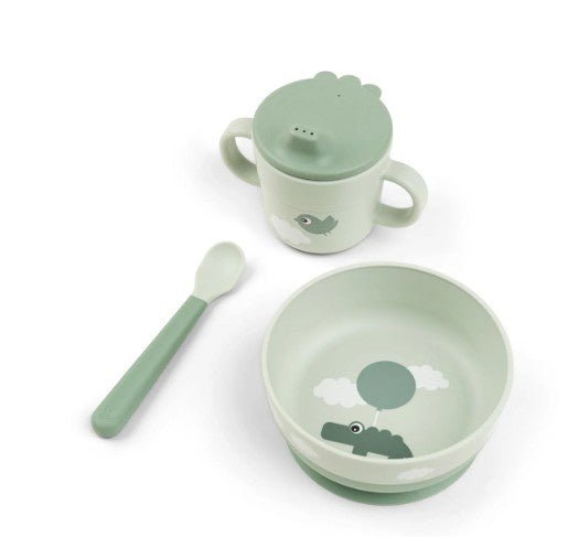 Foodie 1st Meal Set - Happy Clouds Green | Done By Deer | Children's Dinnerware | Thirty 16 Williamstown