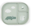 Foodie Compartment Plate - Croco Green | Done By Deer | Children&#39;s Dinnerware | Thirty 16 Williamstown