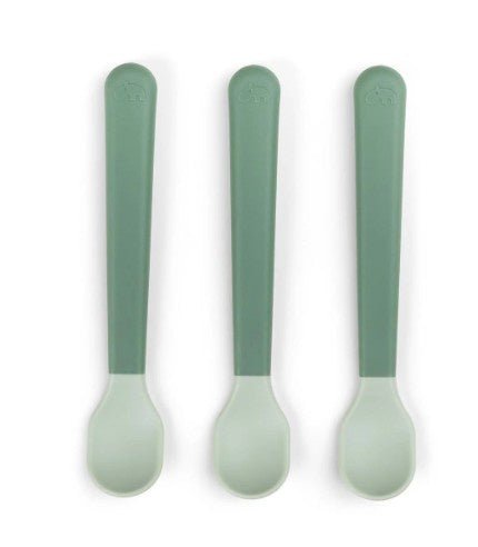 Foodie Easy Grip Spoons 3 pack - Green | Done By Deer | Children's Dinnerware | Thirty 16 Williamstown