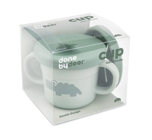 Foodie Spout/Snack Cup - Croco Green | Done By Deer | Children's Dinnerware | Thirty 16 Williamstown