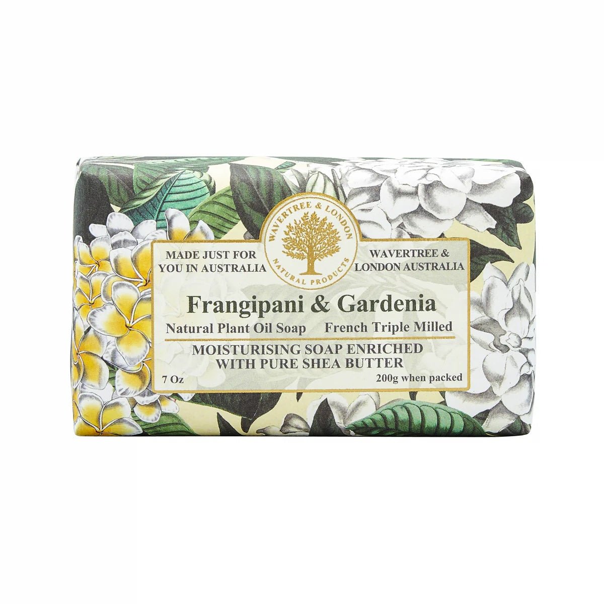 Frangipani & Gardenia Soap Bar 200g | Wavertree & London | Soaps | Thirty 16 Williamstown