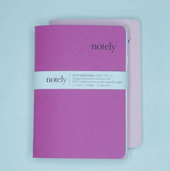 Fuschia &amp; Rose - A6 Notebooks (Set of 2) | Notely | Stationery | Thirty 16 Williamstown