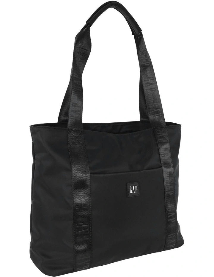 Nylon Fashion Tote Bag - Black
