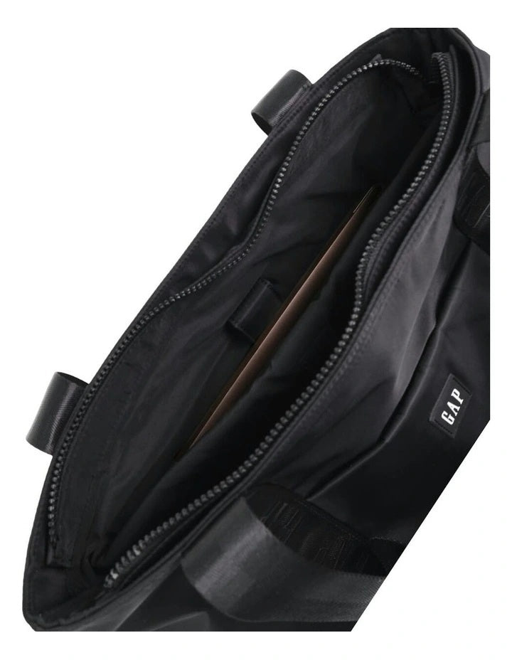 Nylon Fashion Tote Bag - Black
