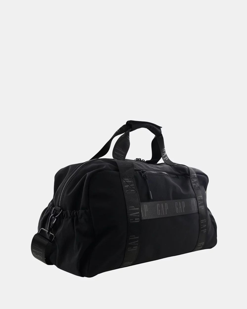 Nylon Travel Overnight Bag - Black