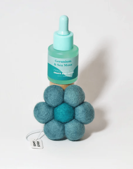 Geranium & Sea Moss - Felt Air Freshener | Grace and James | Home Fragrances | Thirty 16 Williamstown