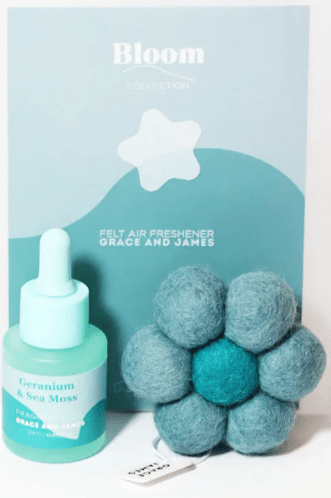 Geranium & Sea Moss - Felt Air Freshener | Grace and James | Home Fragrances | Thirty 16 Williamstown