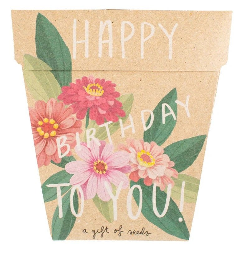 Gift of Seeds Card - Happy Birthday Zinnia | Sow 'n Sow | Cards/Gift Wrap | Thirty 16 Williamstown