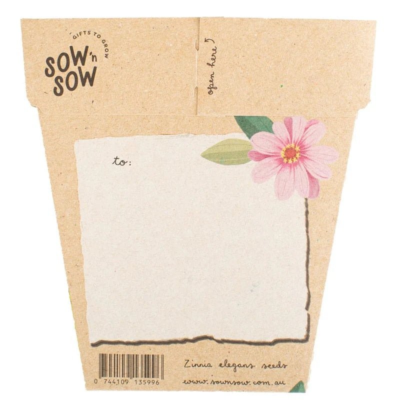 Gift of Seeds Card - Happy Birthday Zinnia | Sow 'n Sow | Cards/Gift Wrap | Thirty 16 Williamstown