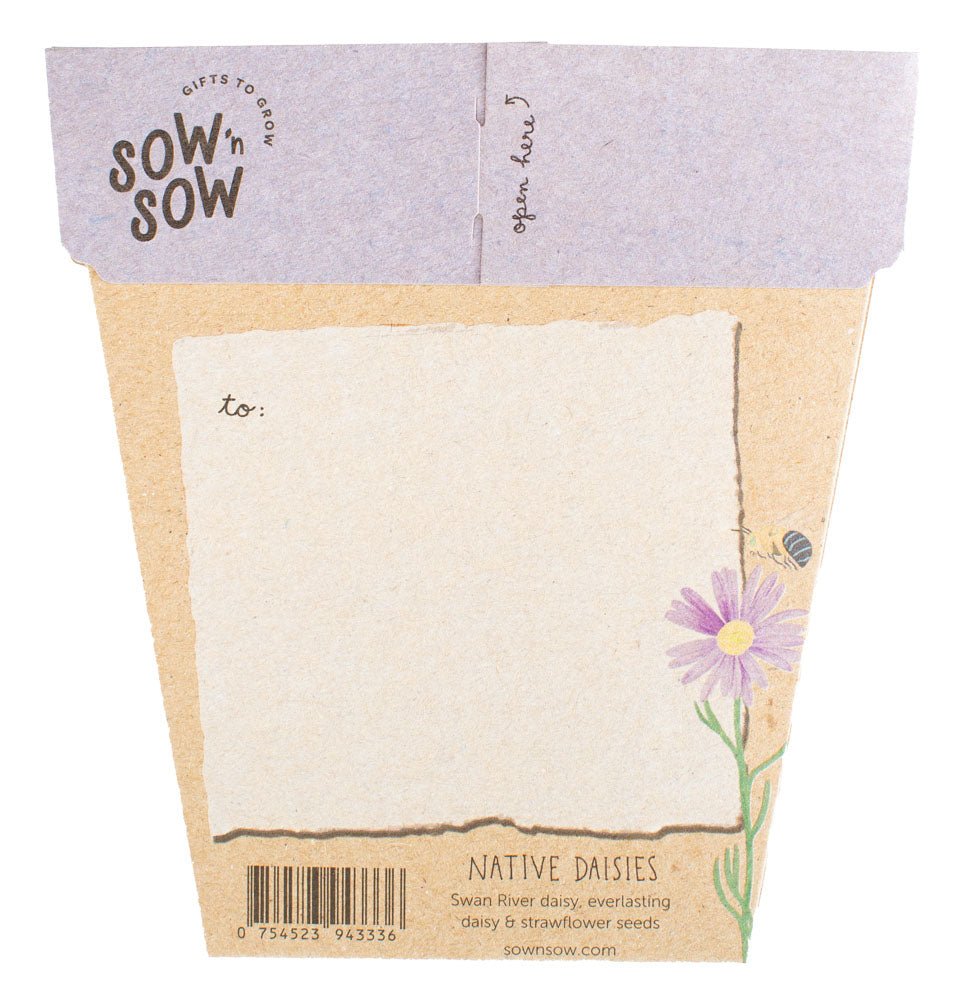 Gift of Seeds Card - Native Daisies | Sow &#39;n Sow | Home Garden | Thirty 16 Williamstown