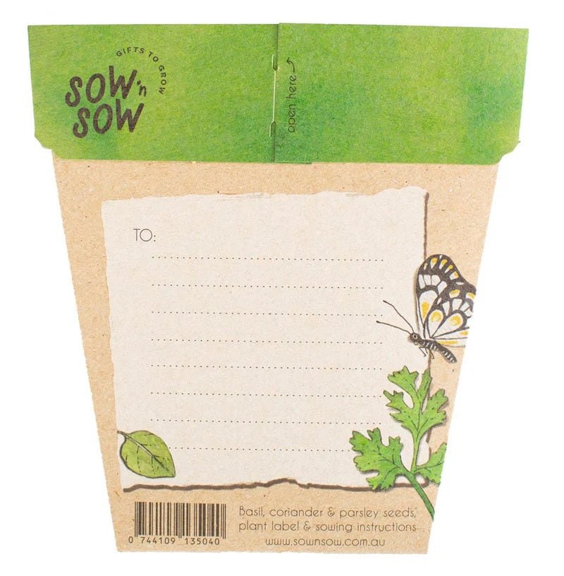 Gift of Seeds Card - Trio of Herbs | Sow 'n Sow | Cards/Gift Wrap | Thirty 16 Williamstown