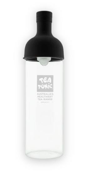 Glass Wine Bottle To Brew Loose Iced Tea - Black | Tea Tonic | Tea & Accessories | Thirty 16 Williamstown