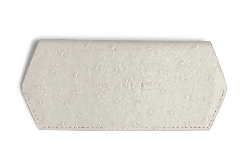 Glasses Case - Ostrich Print Stone | Fox and Leo | Women&#39;s Accessories | Thirty 16 Williamstown