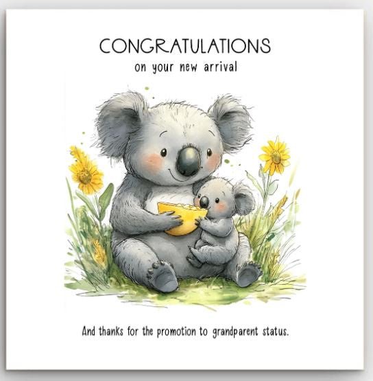 Greet Carding - Baby Grandparent Status | Basically Paper | Greeting Cards | Thirty 16 Williamstown