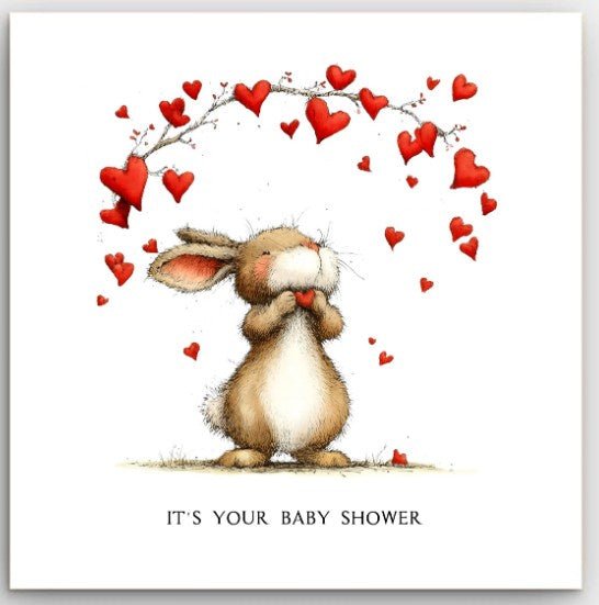 Greeting Card - Baby Shower Hearts | Basically Paper | Greeting Cards | Thirty 16 Williamstown