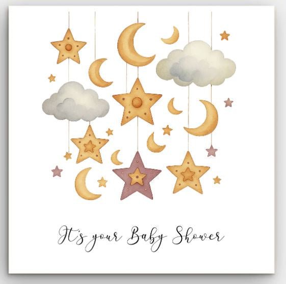 Greeting Card - Baby Shower Mobile | Basically Paper | Greeting Cards | Thirty 16 Williamstown
