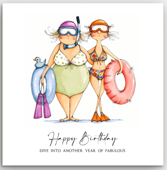 Greeting Card - Birthday Bathing Duo | Basically Paper | Greeting Cards | Thirty 16 Williamstown