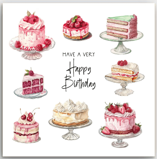 Greeting Card - Birthday Cakes | Basically Paper | Greeting Cards | Thirty 16 Williamstown
