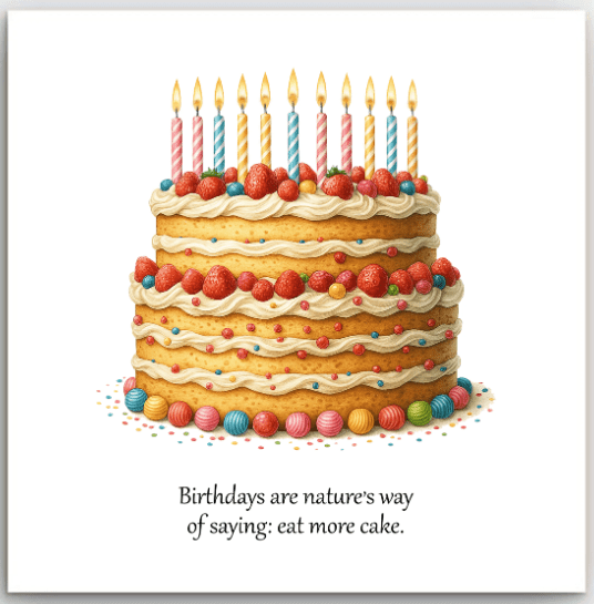 Greeting Card - Birthday &quot;Eat More Cake&quot; | Basically Paper | Greeting Cards | Thirty 16 Williamstown