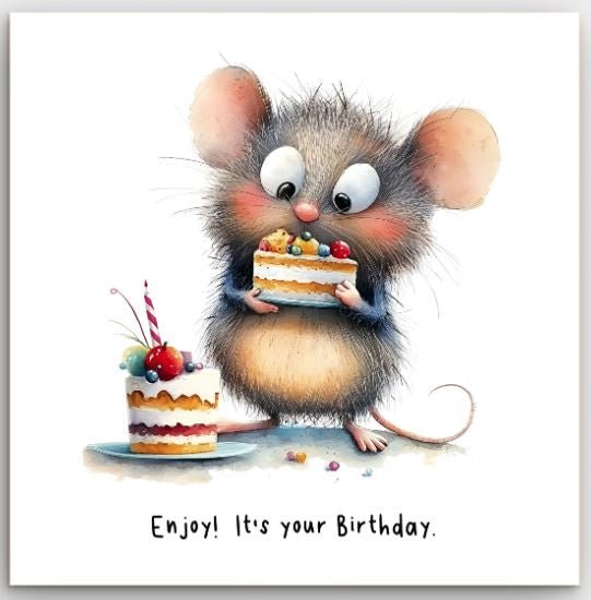 Greeting Card - Birthday Mouse | Basically Paper | Greeting Cards | Thirty 16 Williamstown