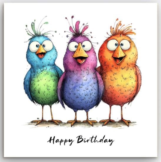 Greeting Card - Birthday Three Birds | Basically Paper | Greeting Cards | Thirty 16 Williamstown