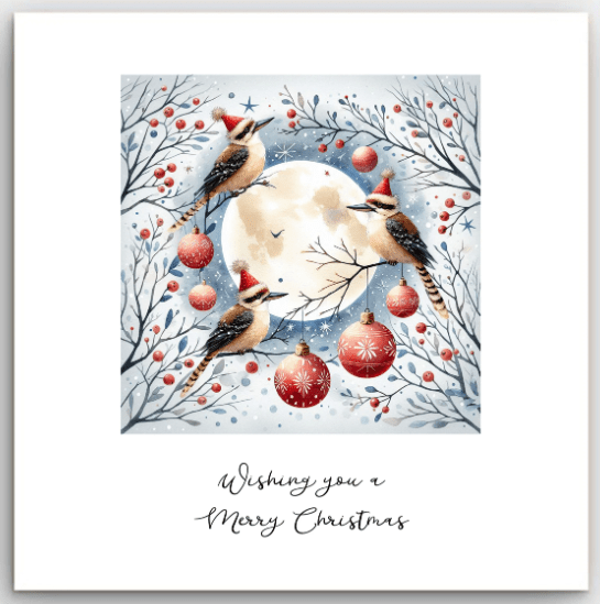 Greeting Card - Christmas Kookaburras | Basically Paper | Greeting Cards | Thirty 16 Williamstown