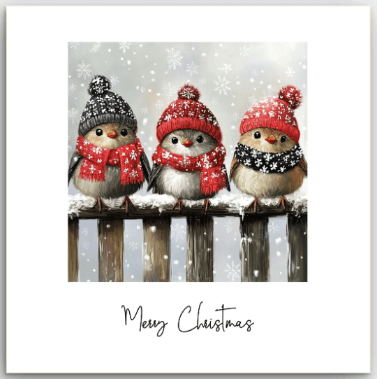Greeting Card - Christmas &quot;Three Birds&quot; | Basically Paper | Greeting Cards | Thirty 16 Williamstown