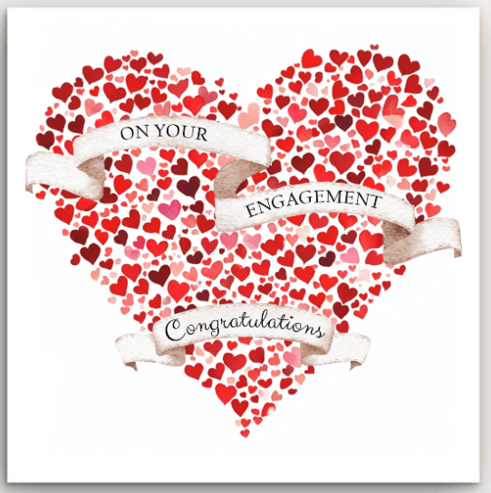 Greeting Card - Engagement Hearts | Basically Paper | Greeting Cards | Thirty 16 Williamstown