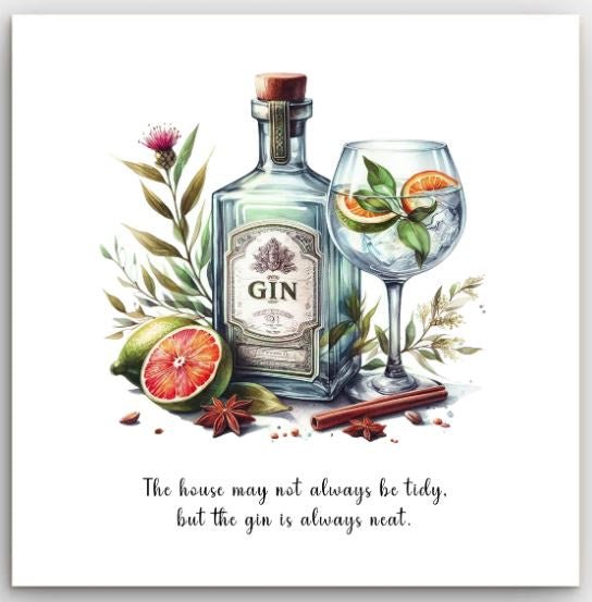 Greeting Card - Gin | Basically Paper | Greeting Cards | Thirty 16 Williamstown