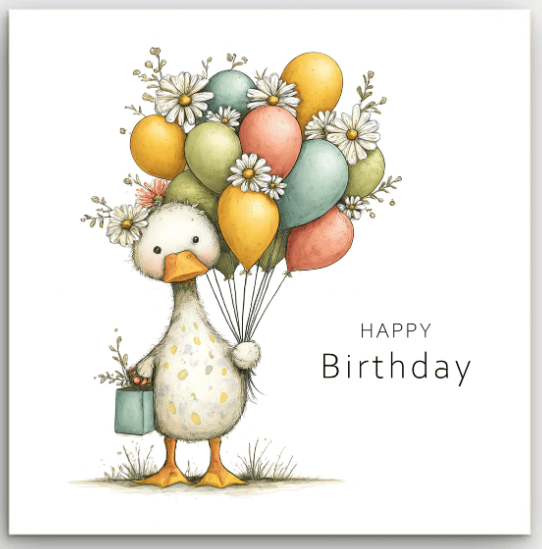 Greeting Card - Happy Birthday Duck | Basically Paper | Greeting Cards | Thirty 16 Williamstown