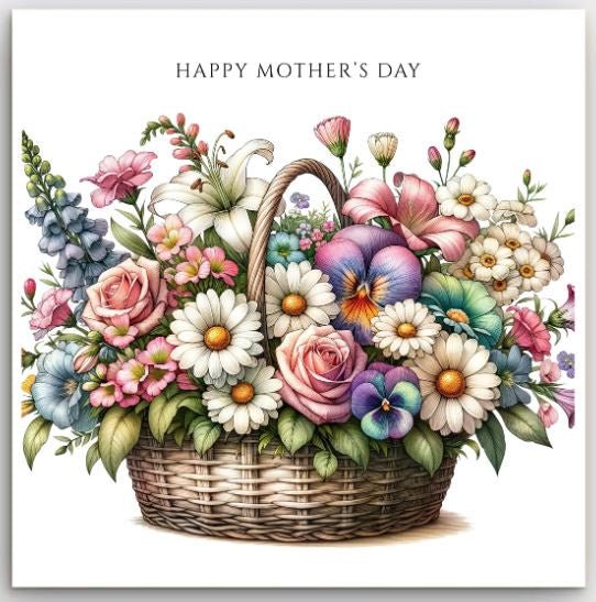 Greeting Card - Mother's Day Basket | Basically Paper | Greeting Cards | Thirty 16 Williamstown