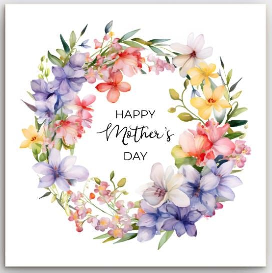 Greeting Card - Mother's Day Flower Circle 3 | Basically Paper | Greeting Cards | Thirty 16 Williamstown