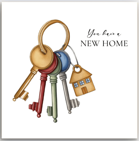 Greeting Card - New Home &quot;Keys&quot; | Basically Paper | Greeting Cards | Thirty 16 Williamstown